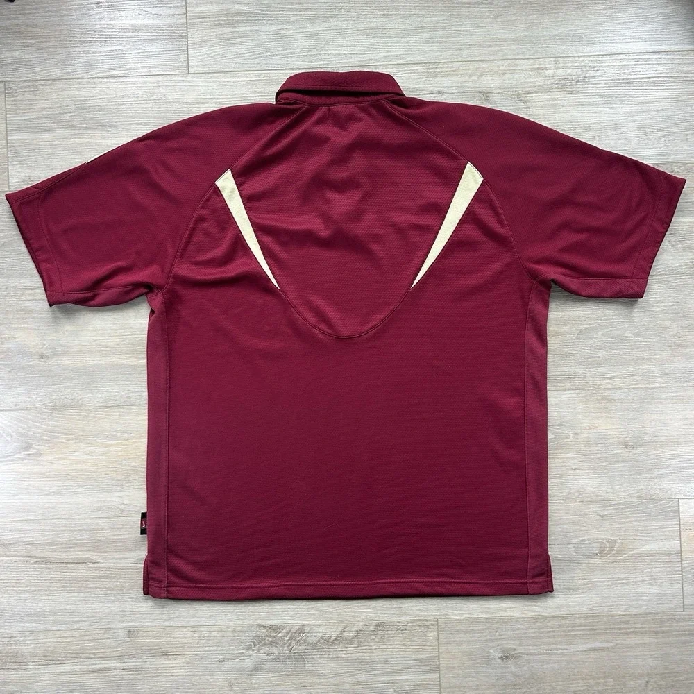 Vintage 00s Nike‎ Team XL FSU Florida State Seminoles Polo Garnet Gold